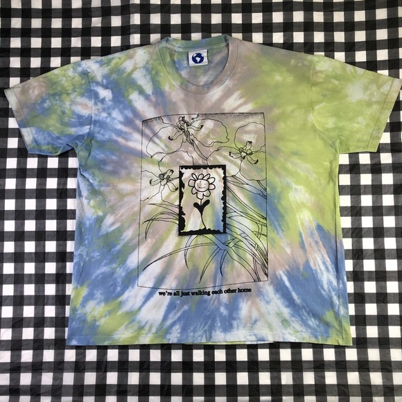 Online Ceramics Other - Online Ceramics Flower We’re Just Walking Each Other Home Tie Dye T Shirt 2XL